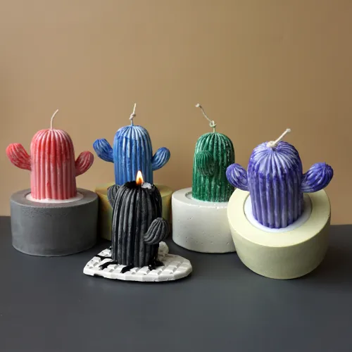 Свічки кактус різнокольорові