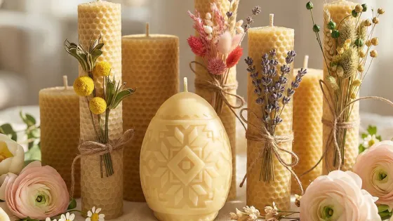 Свічки з натурального бджолиниго воску